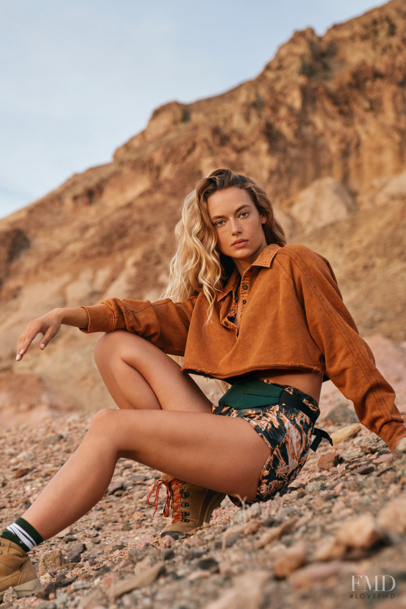 Hannah Ferguson featured in  the Free People lookbook for Spring/Summer 2021
