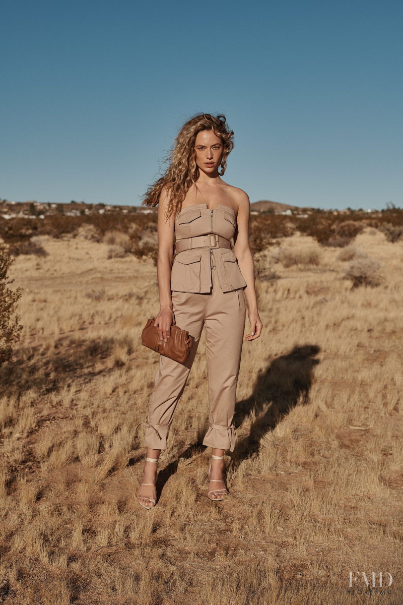 Hannah Ferguson featured in  the InterMix lookbook for Spring 2020