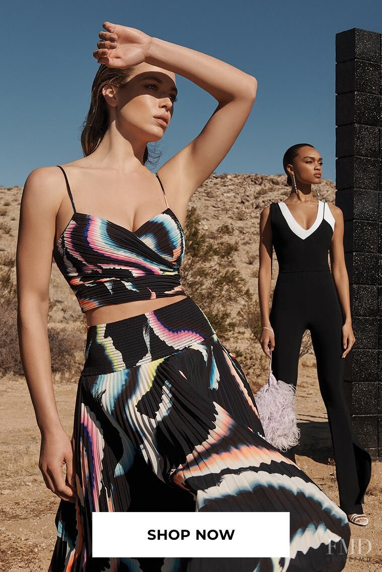 Hannah Ferguson featured in  the InterMix lookbook for Spring 2020