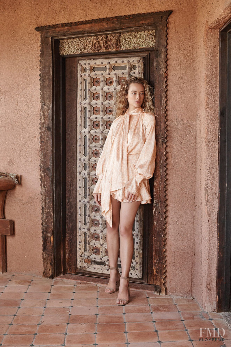 Hannah Ferguson featured in  the InterMix lookbook for Spring 2020