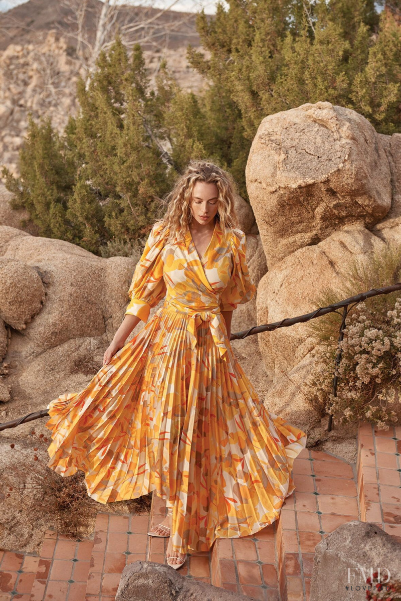 Hannah Ferguson featured in  the InterMix lookbook for Spring 2020