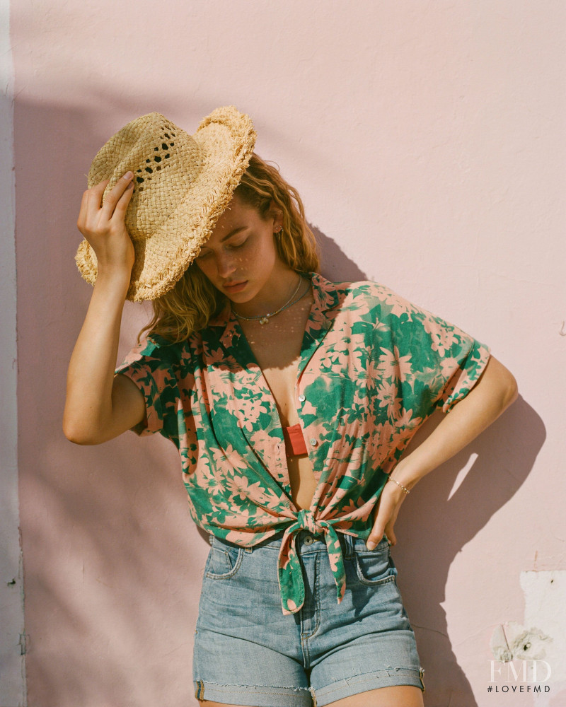 Hannah Ferguson featured in  the Anthropologie advertisement for Summer 2020