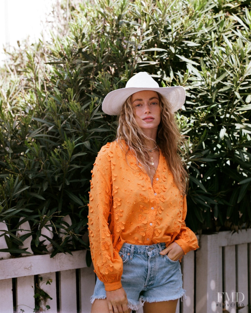 Hannah Ferguson featured in  the Anthropologie advertisement for Summer 2020