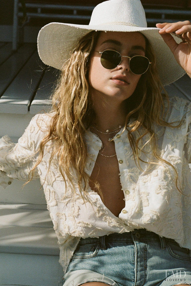 Hannah Ferguson featured in  the Anthropologie advertisement for Summer 2020