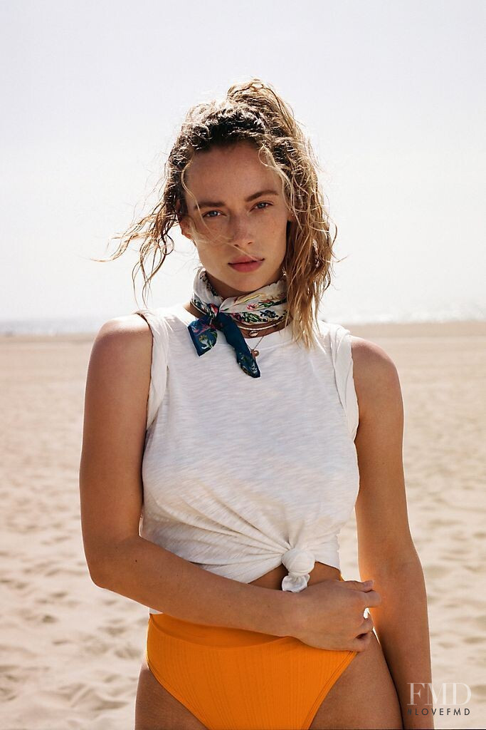 Hannah Ferguson featured in  the Anthropologie advertisement for Summer 2020