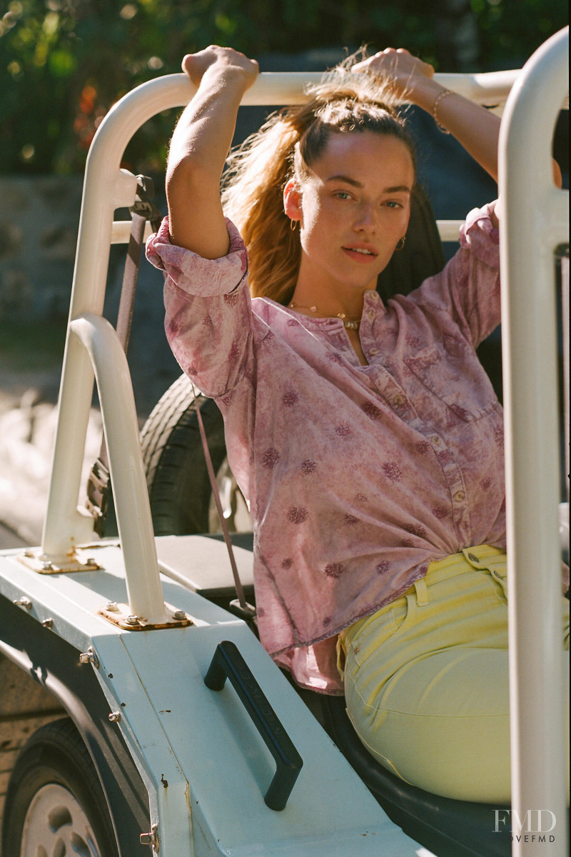 Hannah Ferguson featured in  the Anthropologie advertisement for Summer 2020