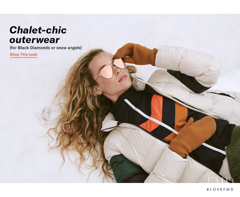 Hannah Ferguson featured in  the Shopbop lookbook for Winter 2019