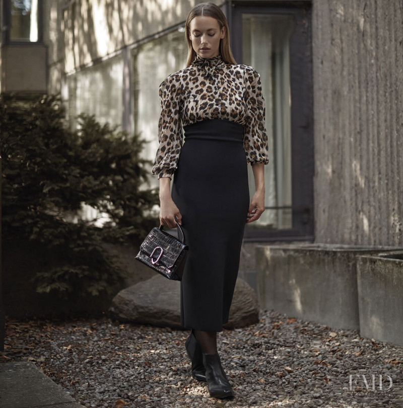 Hannah Ferguson featured in  the Simons - La Maison Simons lookbook for Autumn/Winter 2019