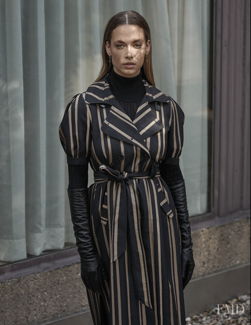 Hannah Ferguson featured in  the Simons - La Maison Simons lookbook for Autumn/Winter 2019