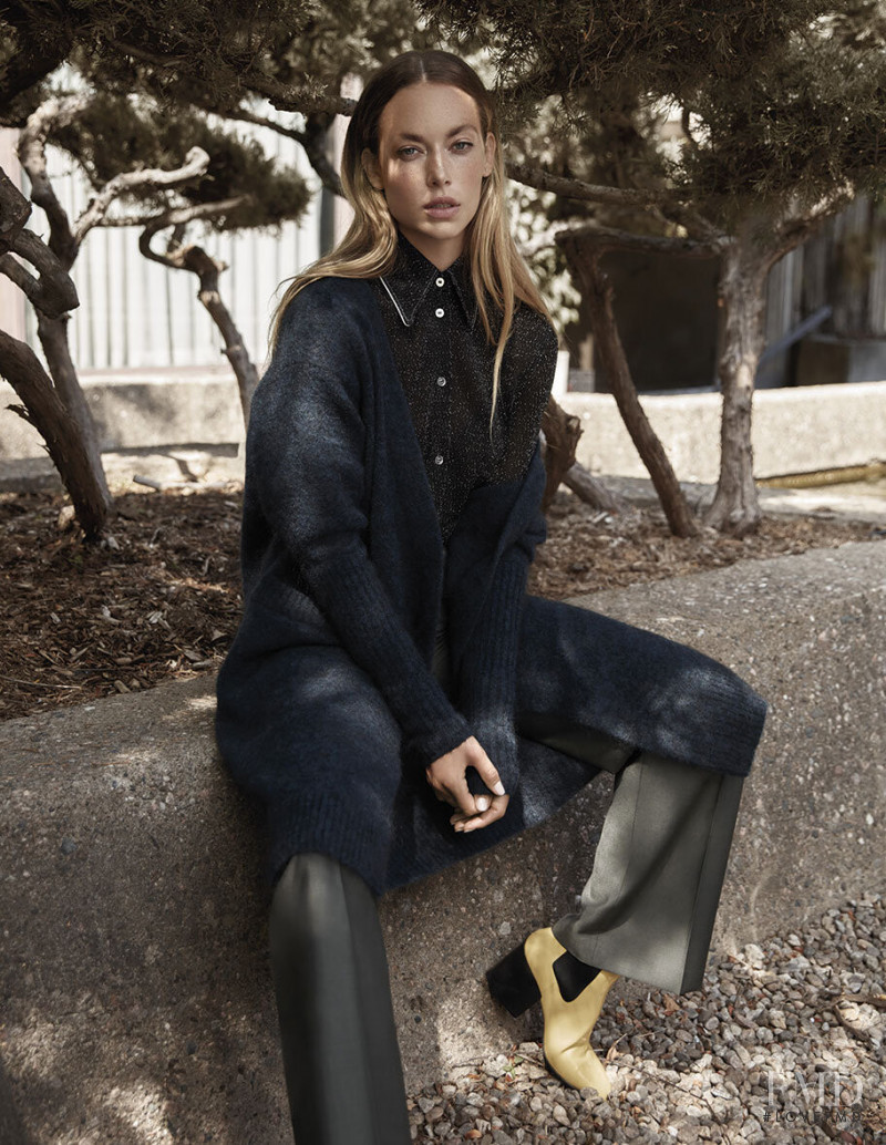 Hannah Ferguson featured in  the Simons - La Maison Simons lookbook for Autumn/Winter 2019