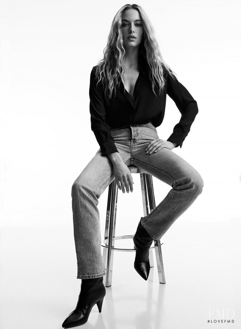 Hannah Ferguson featured in  the Aritzia lookbook for Winter 2019