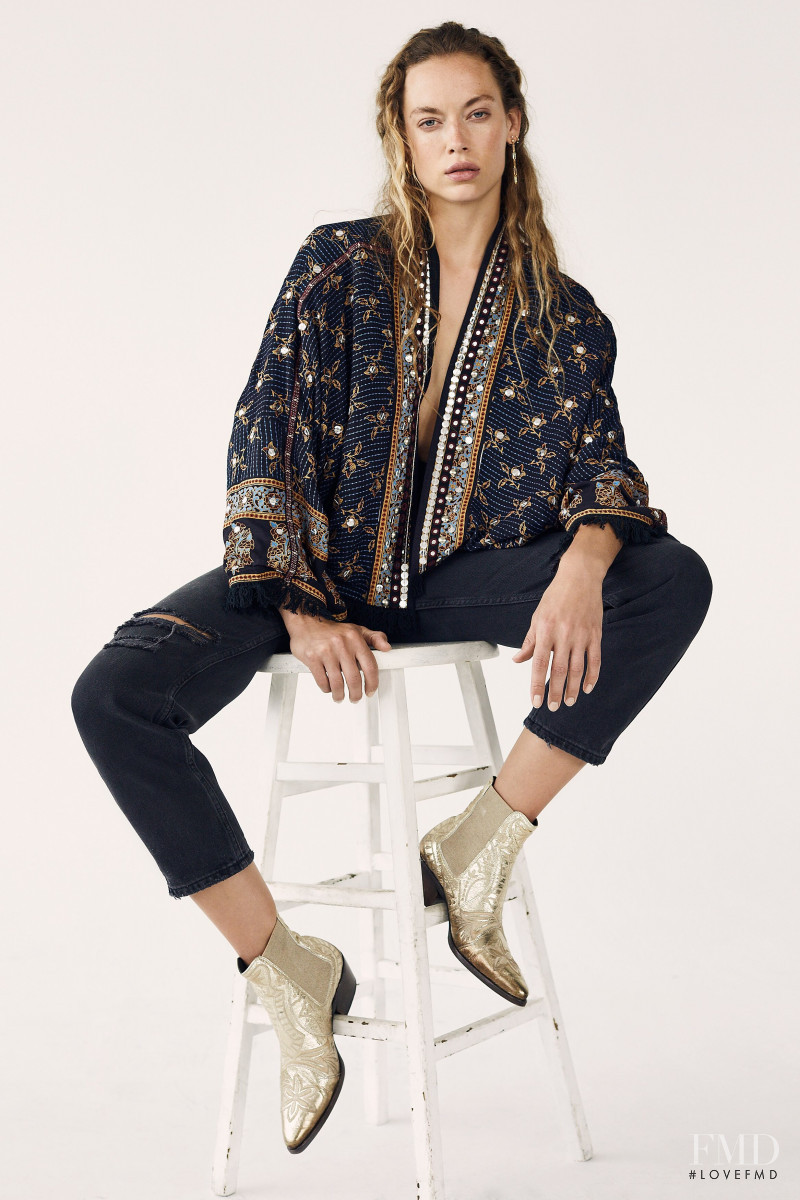 Hannah Ferguson featured in  the Free People advertisement for Pre-Fall 2019
