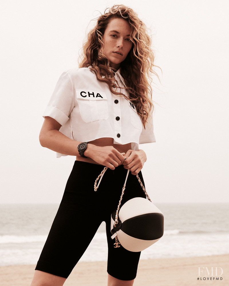 Hannah Ferguson featured in  the Chanel Watches J12 Watch Launch advertisement for Autumn/Winter 2019