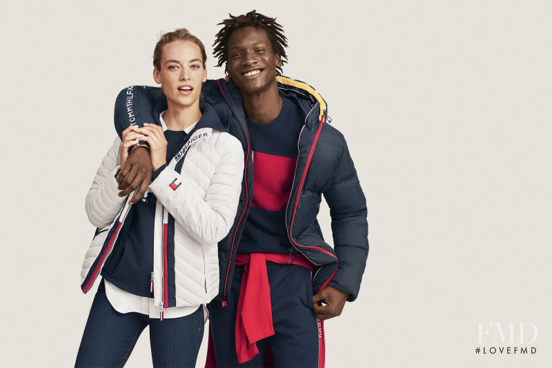 Hannah Ferguson featured in  the Tommy Hilfiger catalogue for Holiday 2018