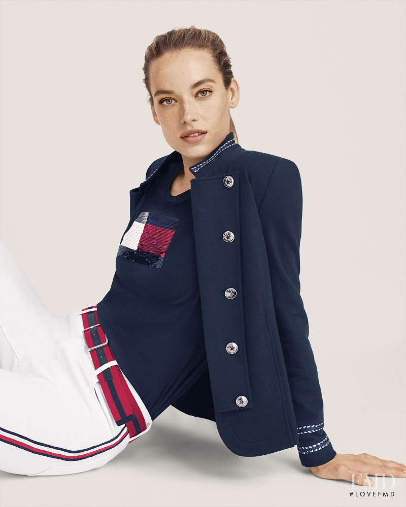 Hannah Ferguson featured in  the Tommy Hilfiger catalogue for Holiday 2018