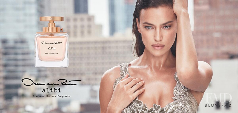 Irina Shayk featured in  the Oscar De La Renta Fragrance Alibi advertisement for Spring/Summer 2022