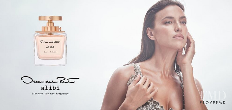 Irina Shayk featured in  the Oscar De La Renta Fragrance Alibi advertisement for Spring/Summer 2022