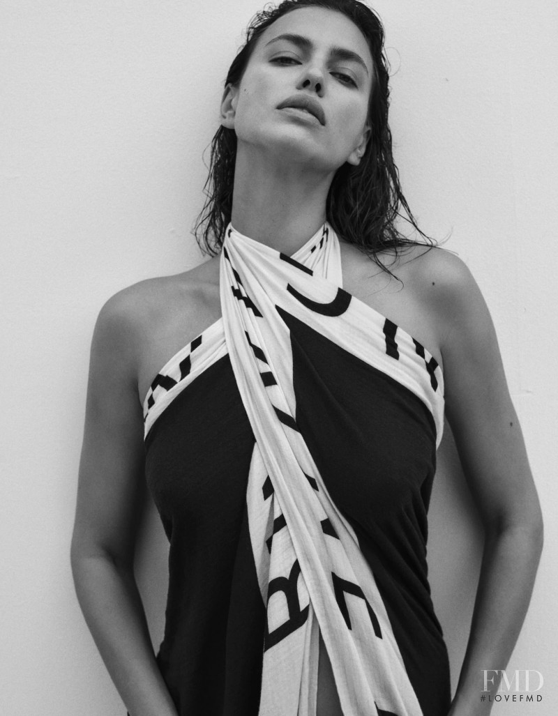Irina Shayk featured in  the Anine Bing advertisement for Resort 2022