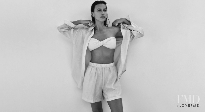 Irina Shayk featured in  the Anine Bing advertisement for Resort 2022