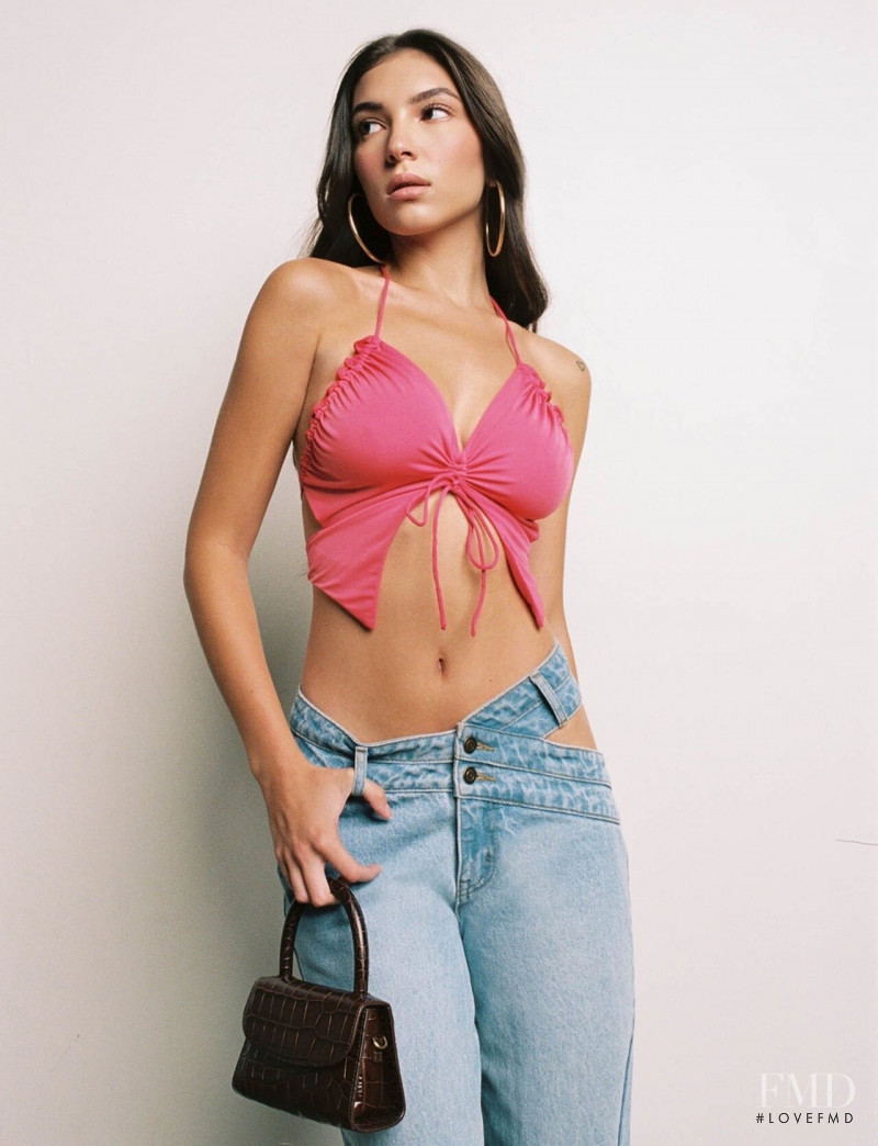 Mia Ortiz featured in  the Tiger Mist catalogue for Spring/Summer 2021