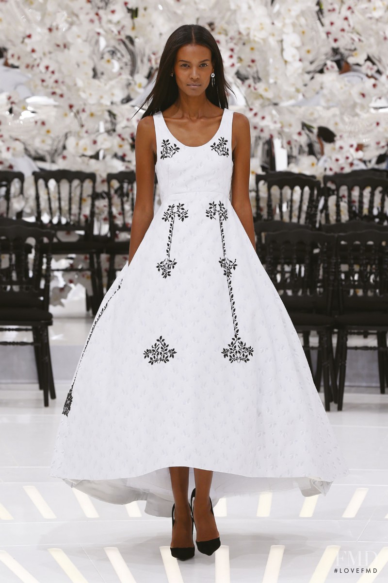 Liya Kebede featured in  the Christian Dior Haute Couture fashion show for Autumn/Winter 2014