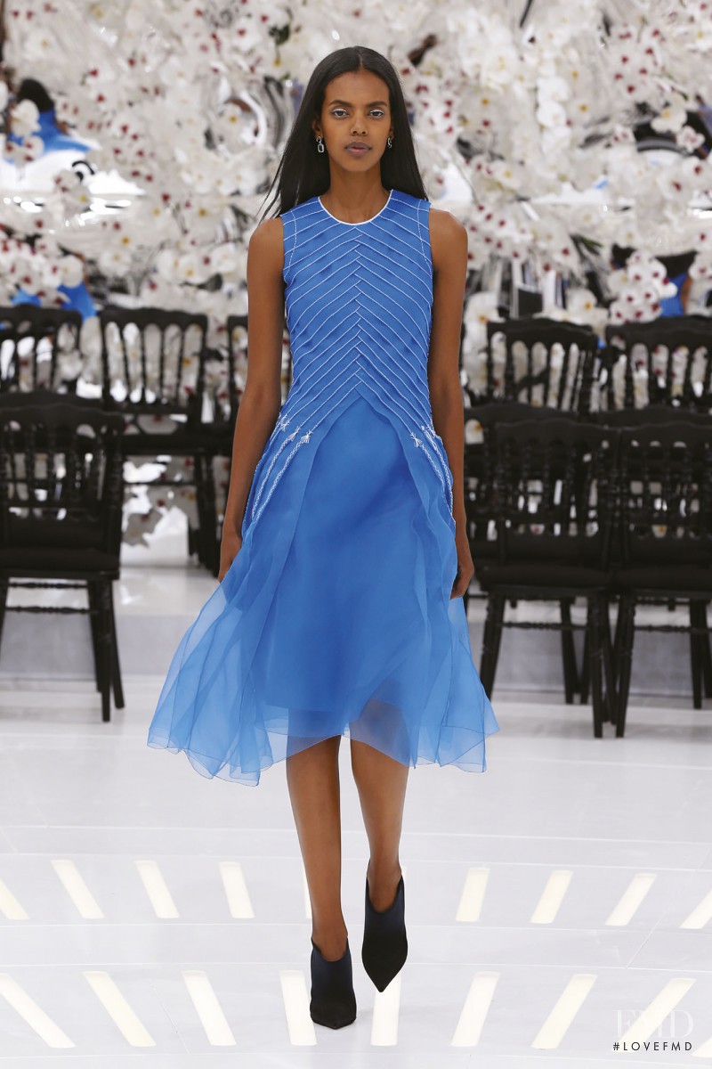Grace Mahary featured in  the Christian Dior Haute Couture fashion show for Autumn/Winter 2014