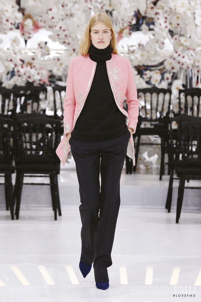 Louise Parker featured in  the Christian Dior Haute Couture fashion show for Autumn/Winter 2014