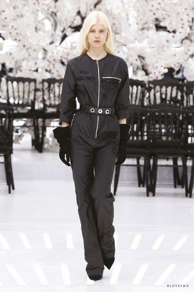 Ola Rudnicka featured in  the Christian Dior Haute Couture fashion show for Autumn/Winter 2014