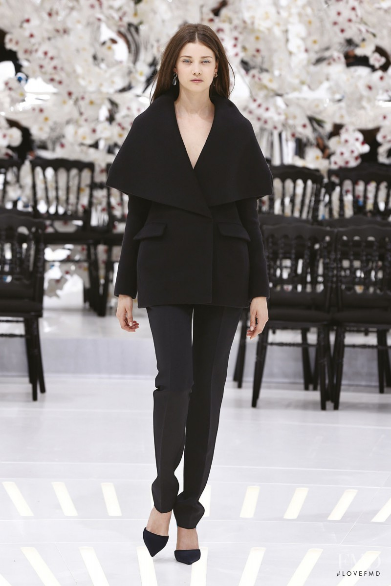 Diana Moldovan featured in  the Christian Dior Haute Couture fashion show for Autumn/Winter 2014