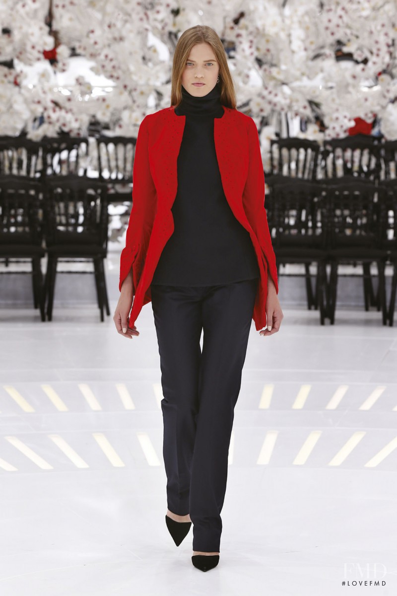 Milana Kruz featured in  the Christian Dior Haute Couture fashion show for Autumn/Winter 2014