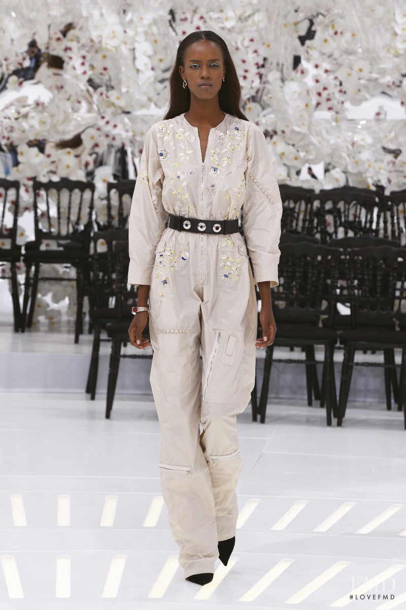 Leila Ndabirabe featured in  the Christian Dior Haute Couture fashion show for Autumn/Winter 2014