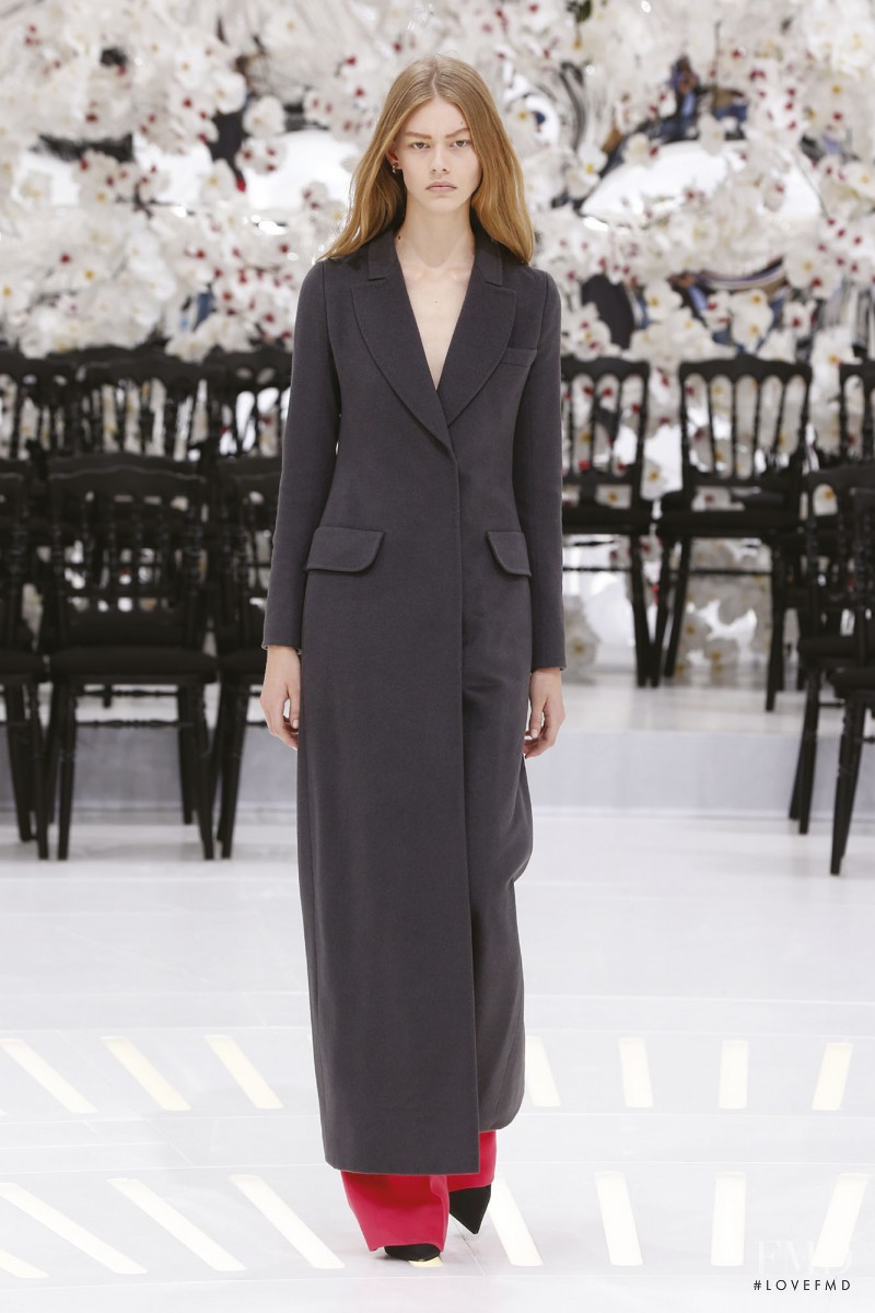 Ondria Hardin featured in  the Christian Dior Haute Couture fashion show for Autumn/Winter 2014