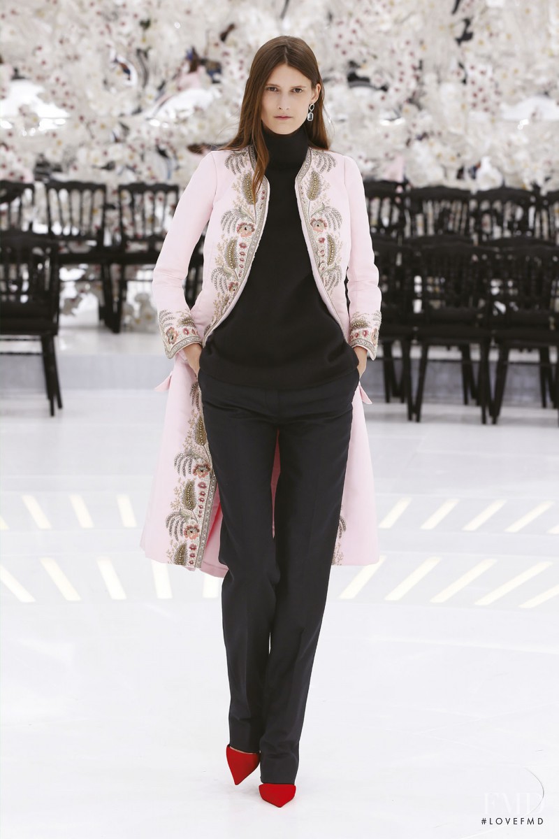 Marie Piovesan featured in  the Christian Dior Haute Couture fashion show for Autumn/Winter 2014