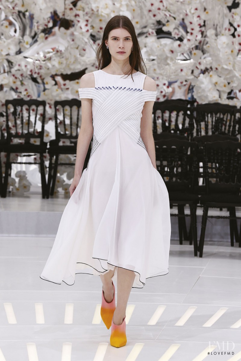 Katharine Mackel featured in  the Christian Dior Haute Couture fashion show for Autumn/Winter 2014