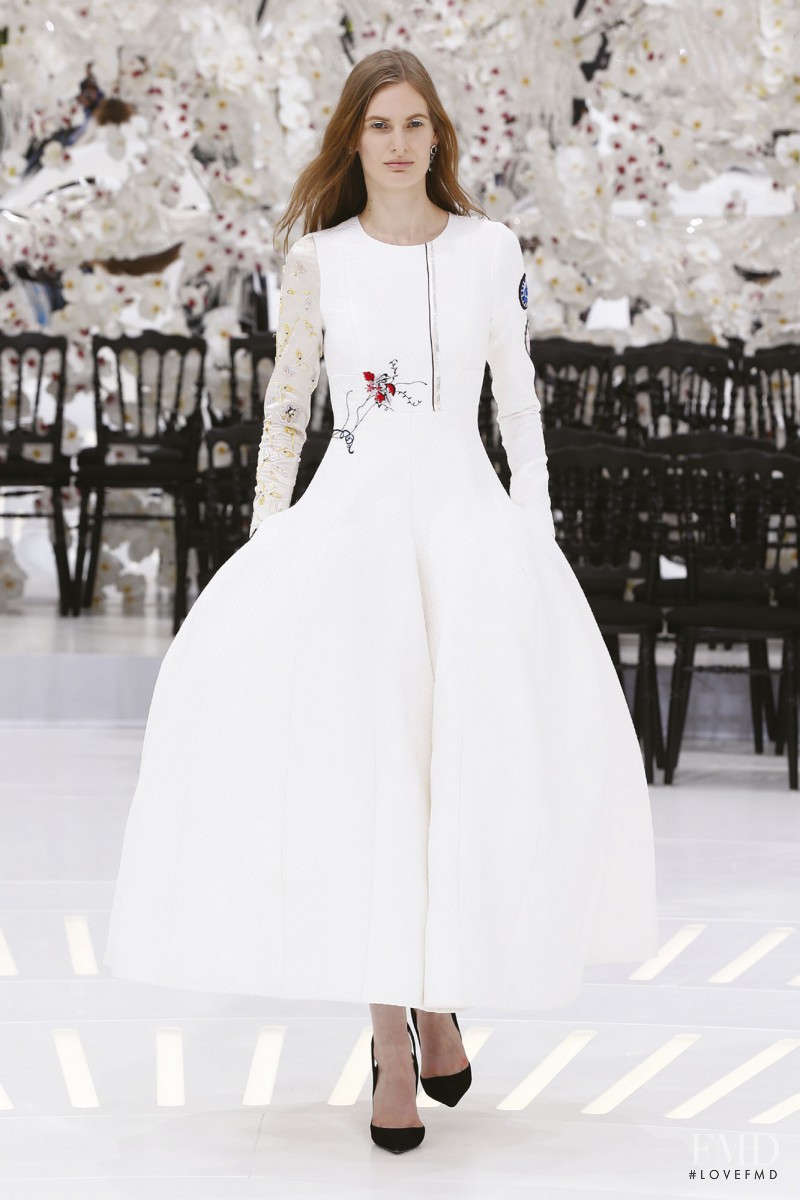 Carolina Sjöstrand featured in  the Christian Dior Haute Couture fashion show for Autumn/Winter 2014