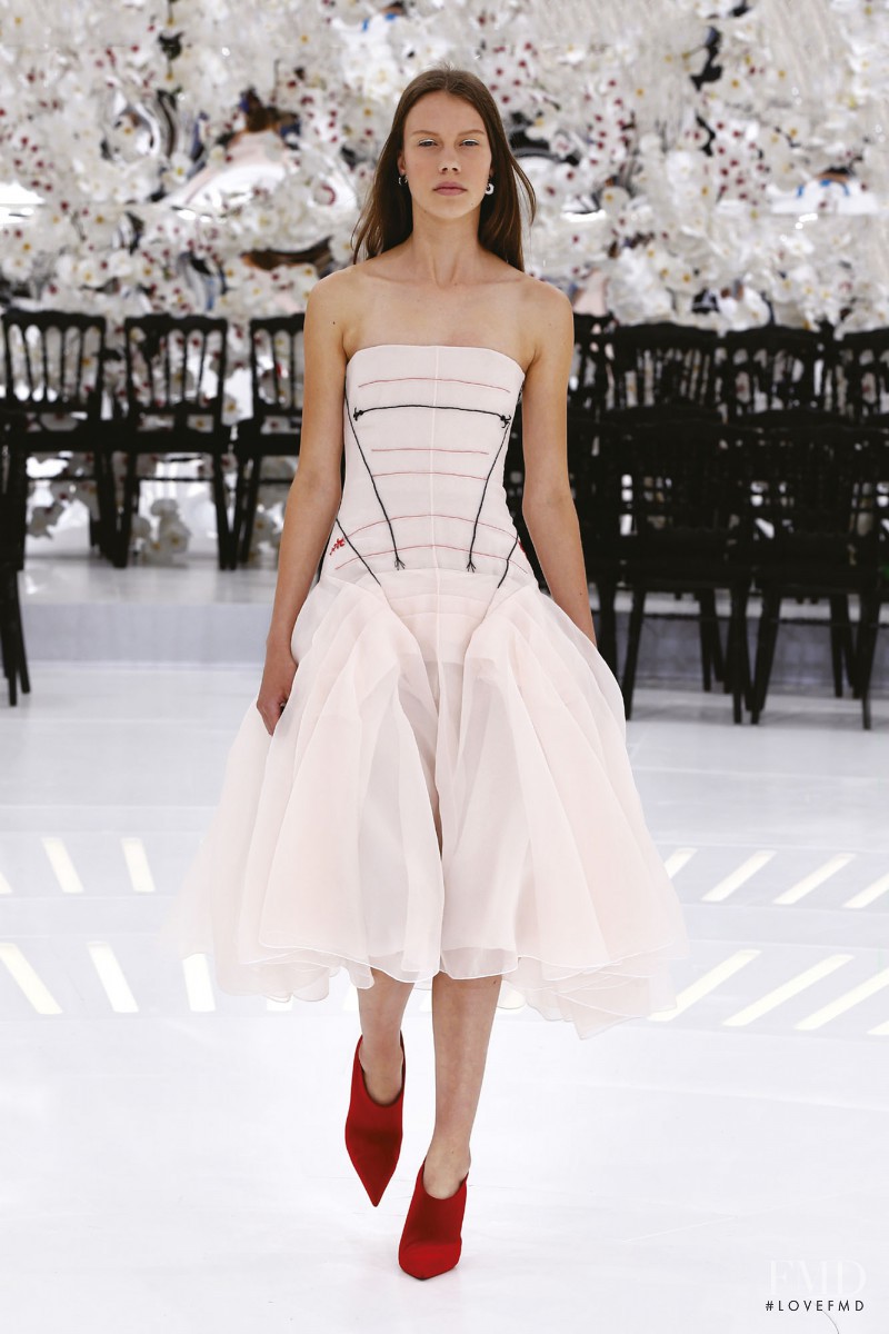 Pam Duivenvoorden featured in  the Christian Dior Haute Couture fashion show for Autumn/Winter 2014