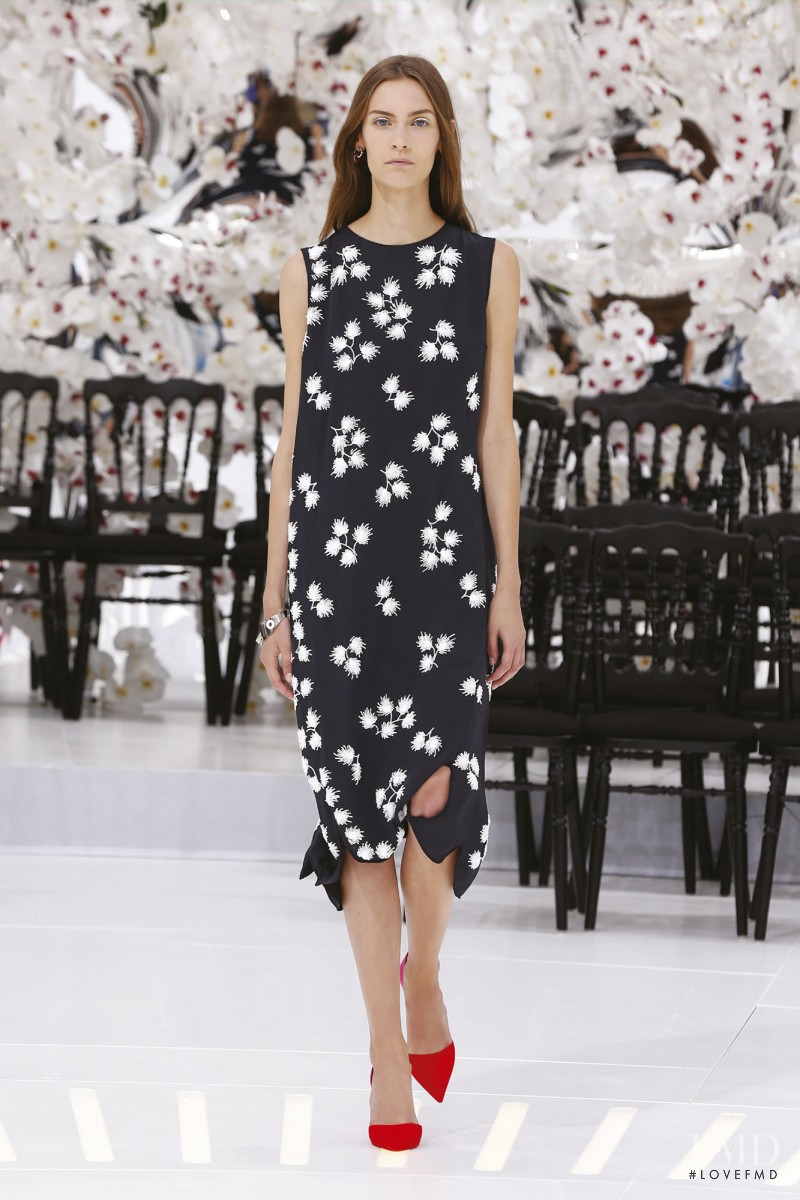 Fia Ljungstrom featured in  the Christian Dior Haute Couture fashion show for Autumn/Winter 2014