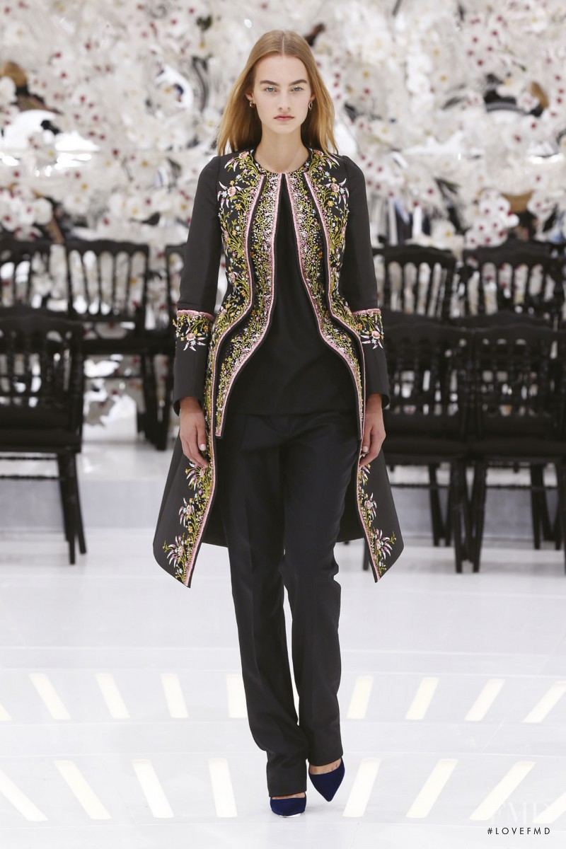 Maartje Verhoef featured in  the Christian Dior Haute Couture fashion show for Autumn/Winter 2014