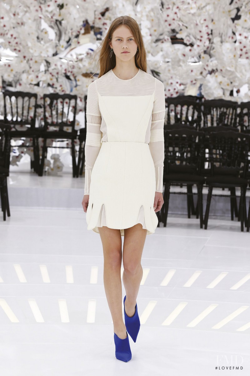 Julie Hoomans featured in  the Christian Dior Haute Couture fashion show for Autumn/Winter 2014