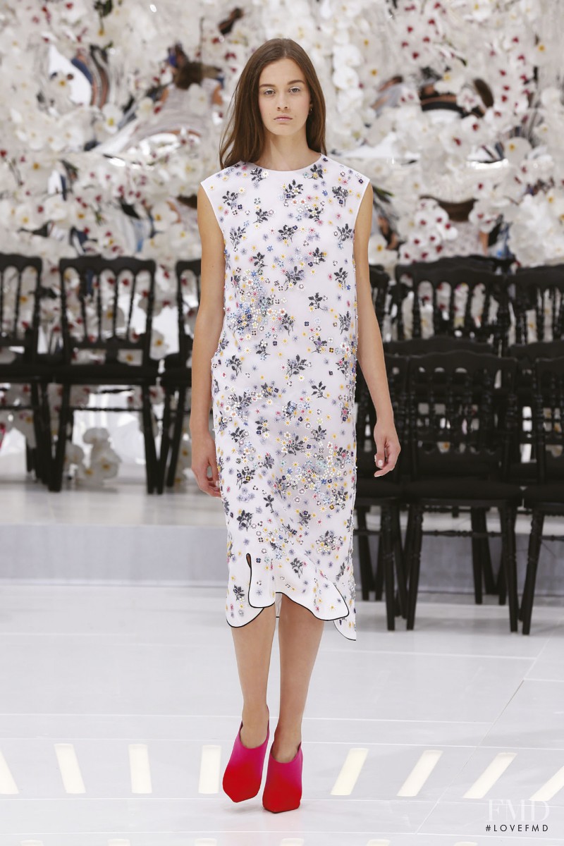Marylou Moll featured in  the Christian Dior Haute Couture fashion show for Autumn/Winter 2014