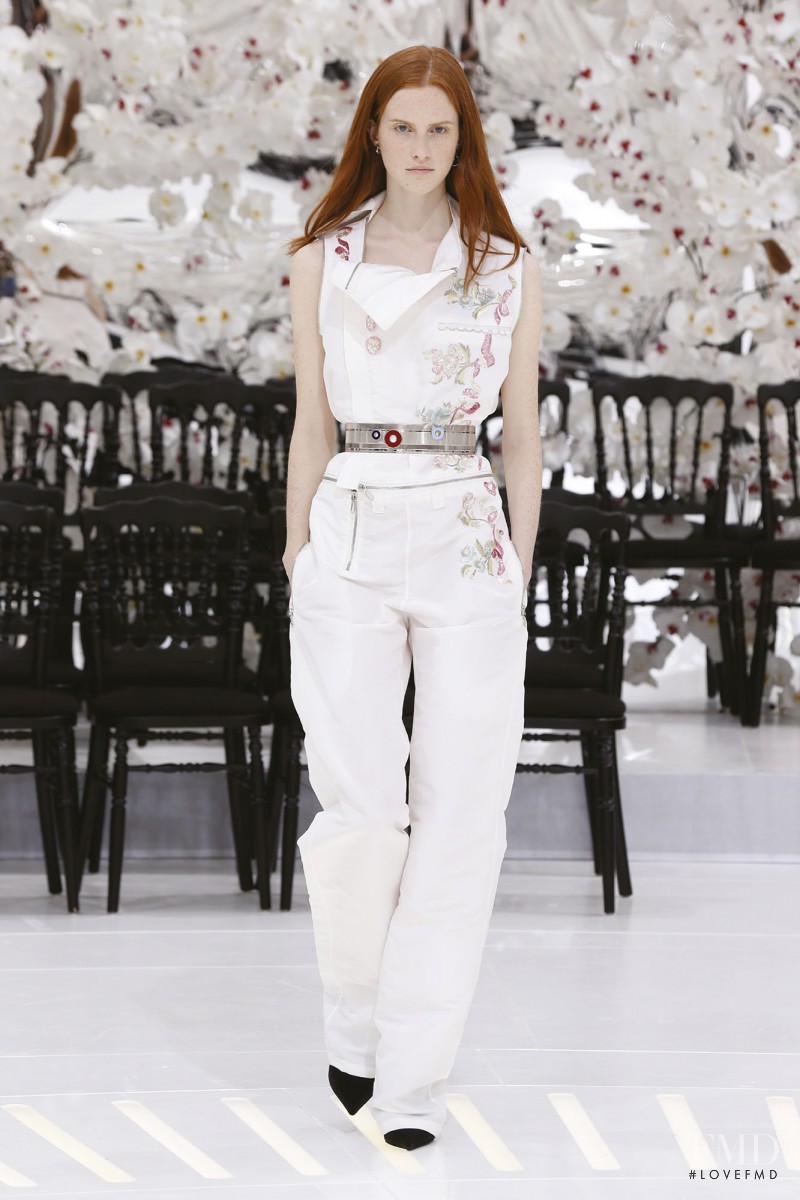 Magdalena Jasek featured in  the Christian Dior Haute Couture fashion show for Autumn/Winter 2014