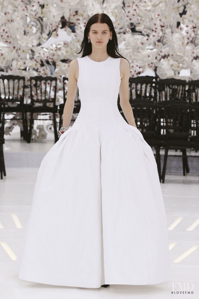 Katlin Aas featured in  the Christian Dior Haute Couture fashion show for Autumn/Winter 2014