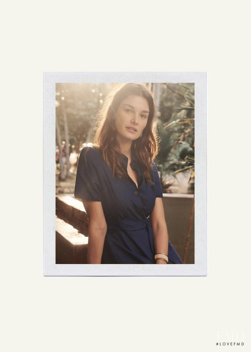 Ophélie Guillermand featured in  the Sézane lookbook for Spring 2019