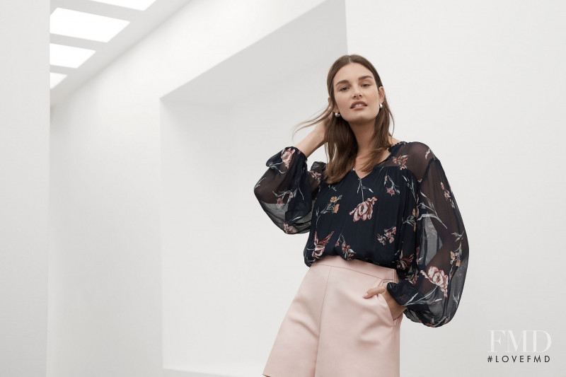 Ophélie Guillermand featured in  the Witchery Spring Summer Workwear lookbook for Resort 2020