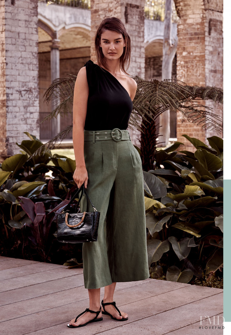 Ophélie Guillermand featured in  the Witchery Lightweight Summer Dressing lookbook for Resort 2020