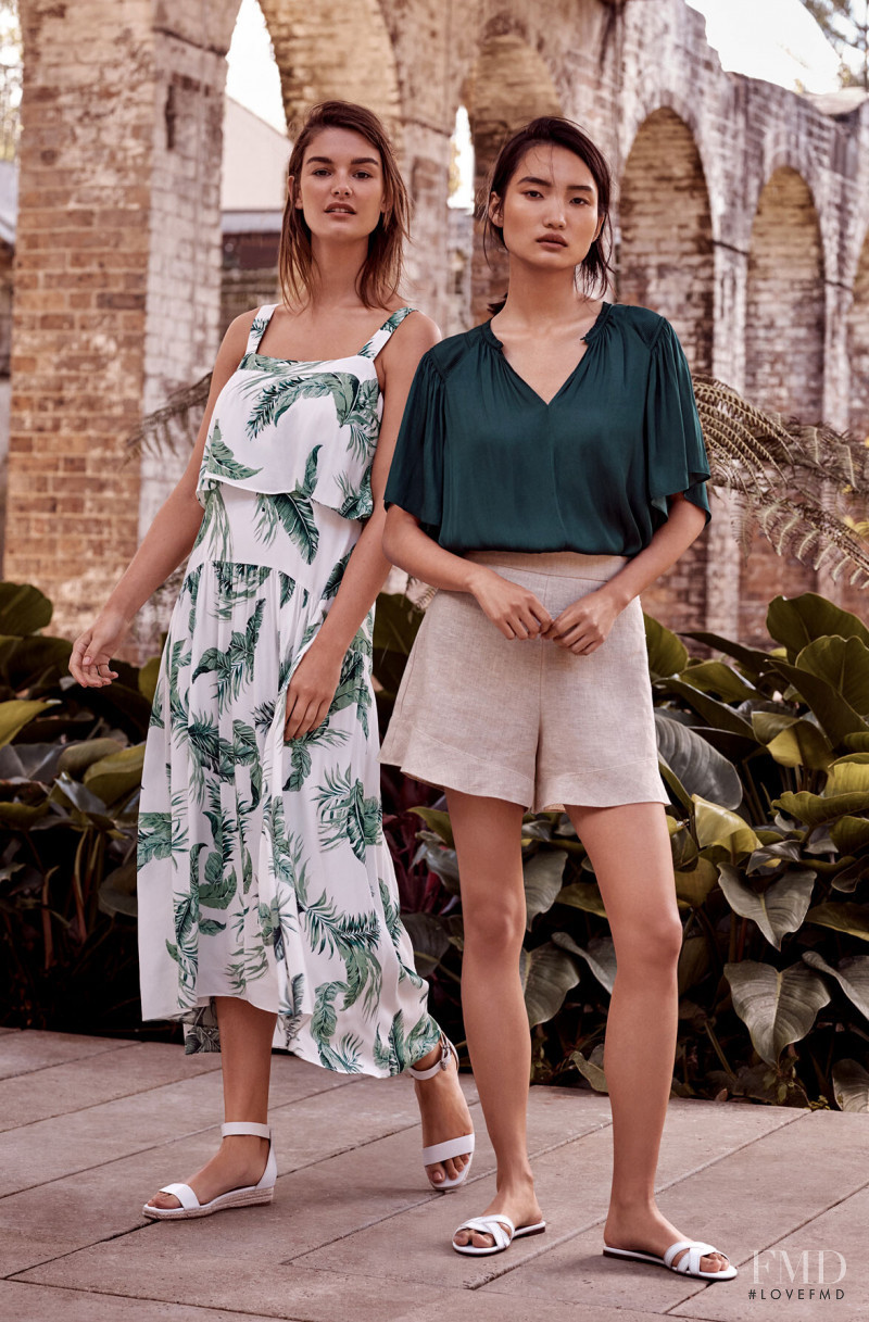 Ophélie Guillermand featured in  the Witchery Lightweight Summer Dressing lookbook for Resort 2020