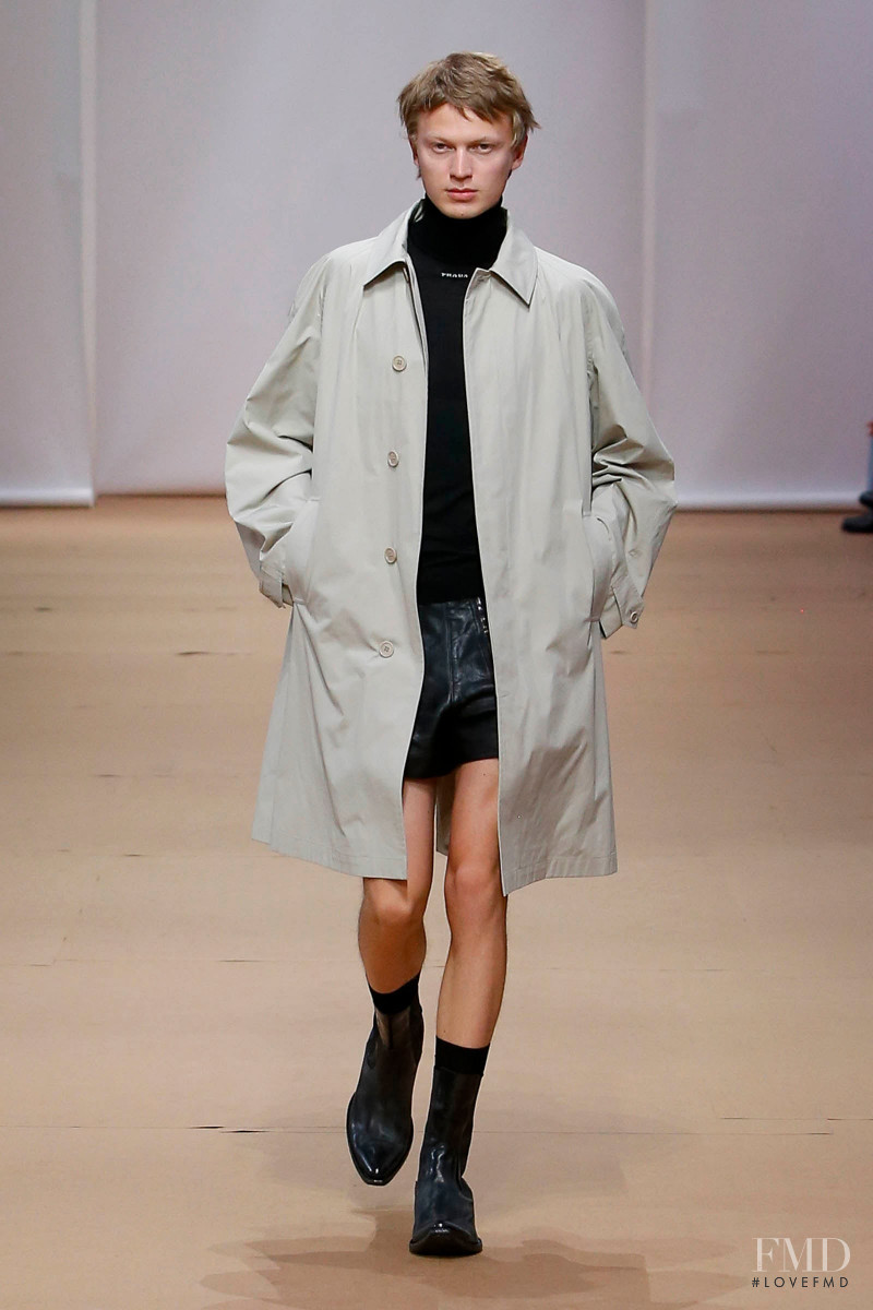 Jonas Glöer featured in  the Prada fashion show for Spring/Summer 2023