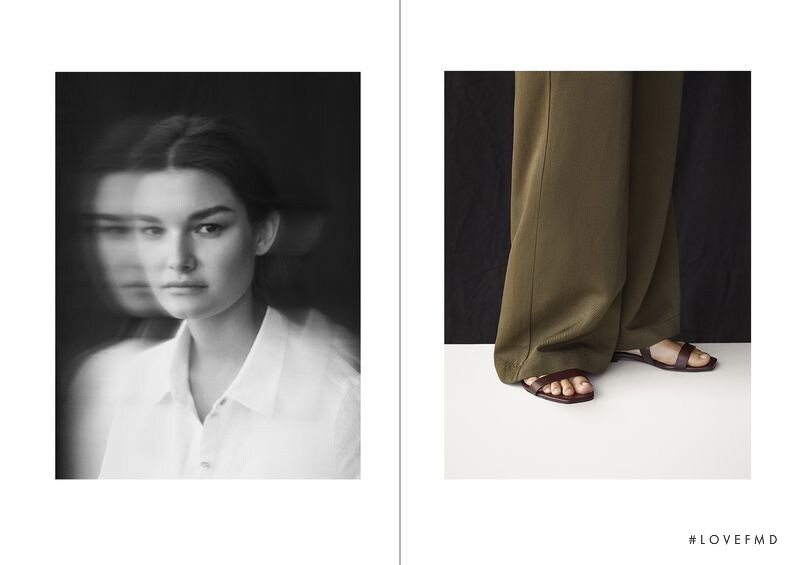 Ophélie Guillermand featured in  the Massimo Dutti advertisement for Spring/Summer 2020