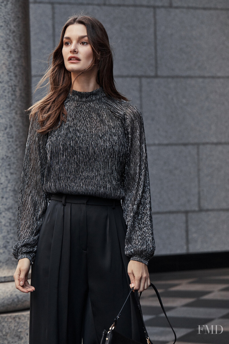 Ophélie Guillermand featured in  the Witchery Office Style Evolution lookbook for Pre-Fall 2019