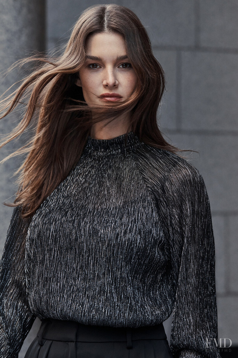 Ophélie Guillermand featured in  the Witchery Office Style Evolution lookbook for Pre-Fall 2019